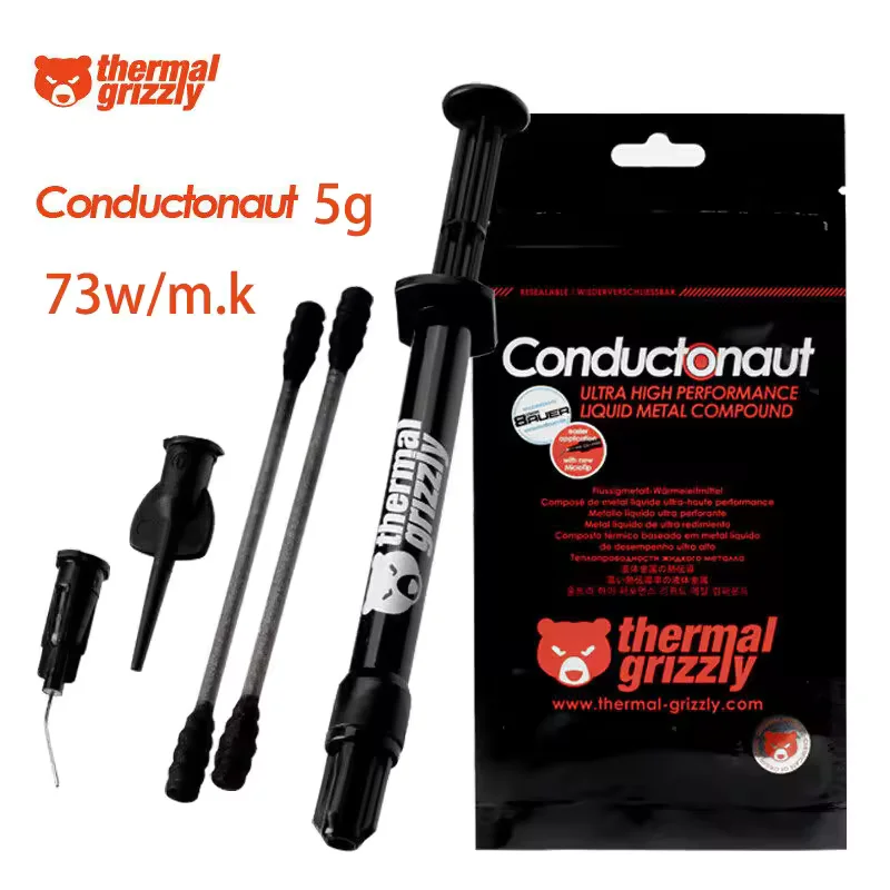 High Thermal Conductivity Liquid Metal Thermal Paste for Cooling The CPU GPU Thermal Grizzly Conductonaut 73W/mk - view 6