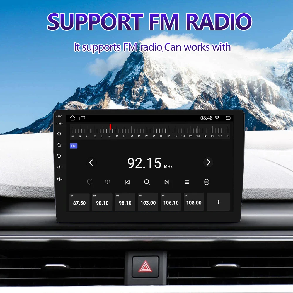 العالمي 7 9 10 بوصة مشغل وسائط متعددة لتحديد المواقع واي فاي اللاسلكية CarPlay أندرويد السيارات أندرويد 13 2 الدين راديو FM مشغل استقبال ستيريو