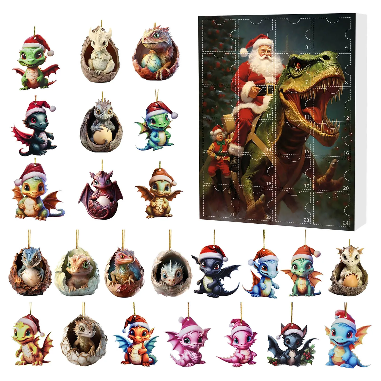 Christmas 2024 Holiday Advent Calendar Advent Calendar Collectible 2d Funny Animal Set Commemorative Collectible Home Decor