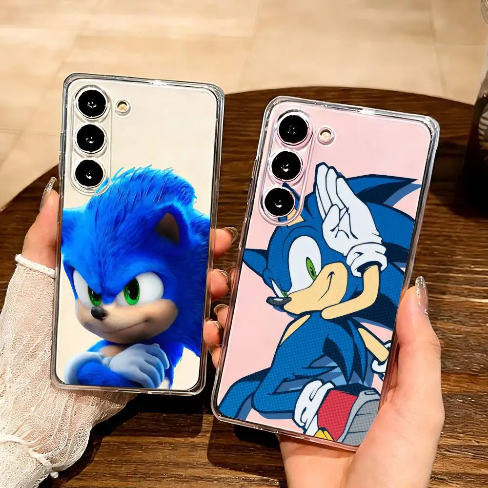 

The H-HedgehogES Game S-Sonic-ccES Phone Case For SamsungA10 A12 A31 A40 A70 Transparent Cover Case