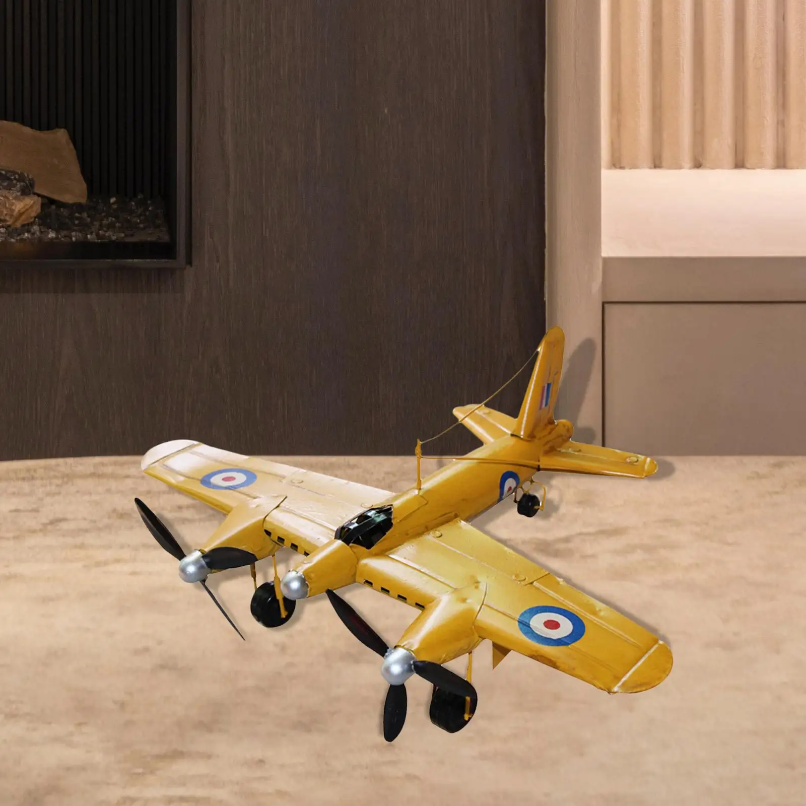 Biplane Model, Retro Style Aircraft Model, Vintage Style Airplane Model, for Boys