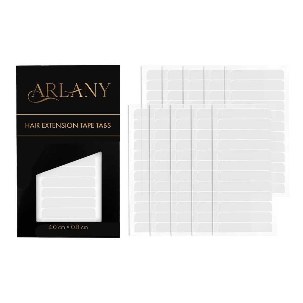 ARLANY 120 Tabs Single Sided Tape for Tape In Extensions 4cm X 0.8cm Replacement Hair System Tape Strong Hold Wig Adhesive Tape