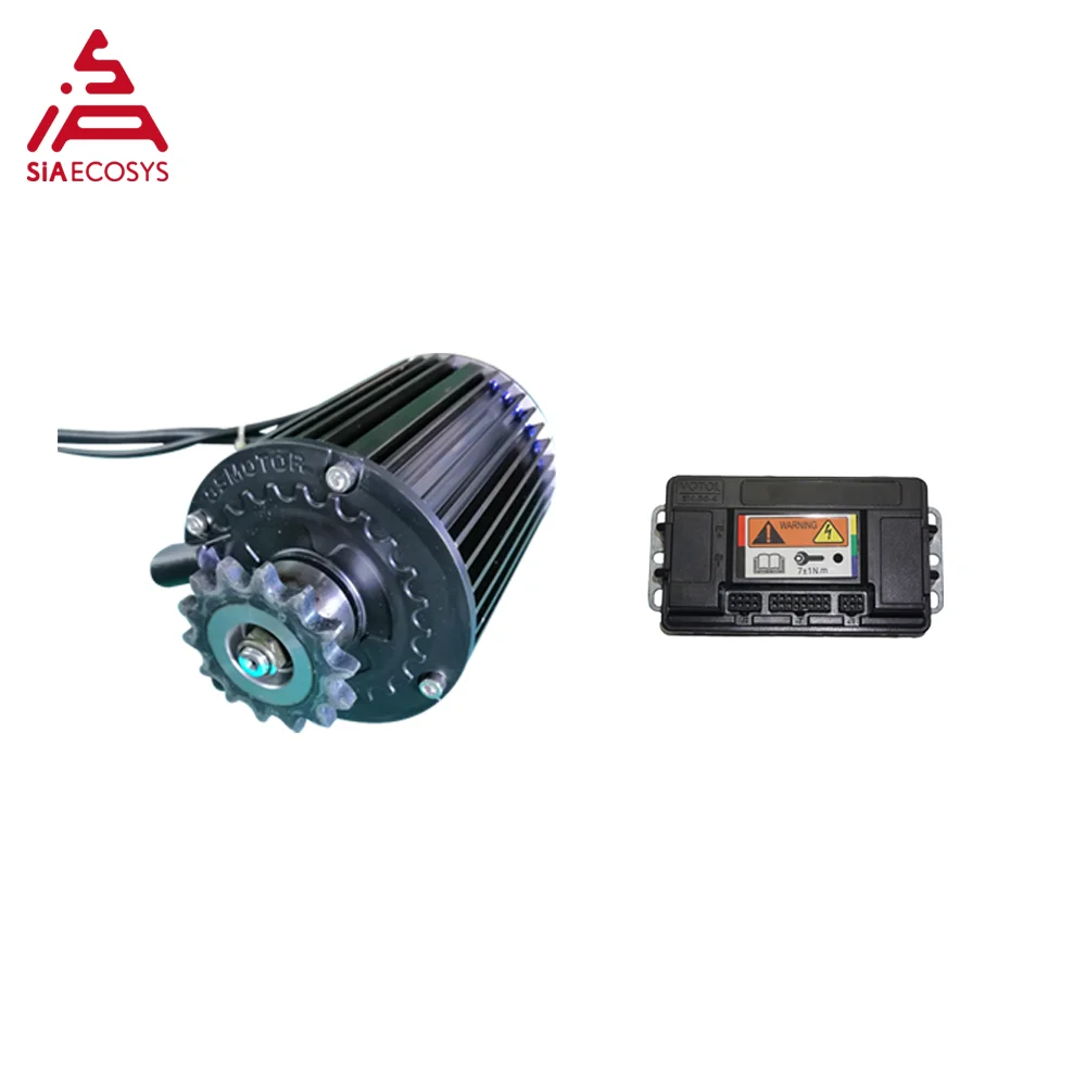 QSMOTOR QS90 1000W 72V Mid Drive Motor Kit with EM50 4 Controller Belt or 428 Sprocket 55km/h Speed