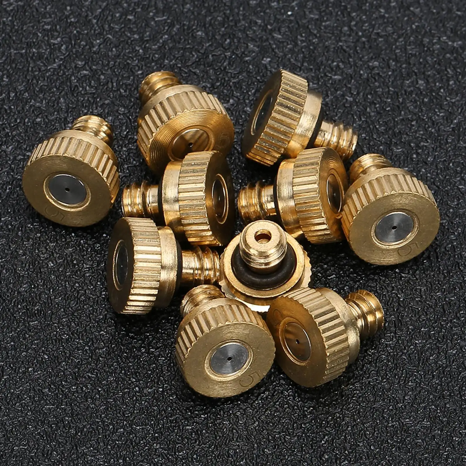 10PCS Atomizing Nozzle Brass Material 0.5mm Low-Pressure Nozzle Fine Workmanship Anti-Corrosion / Low Fluid Pressure Quicker