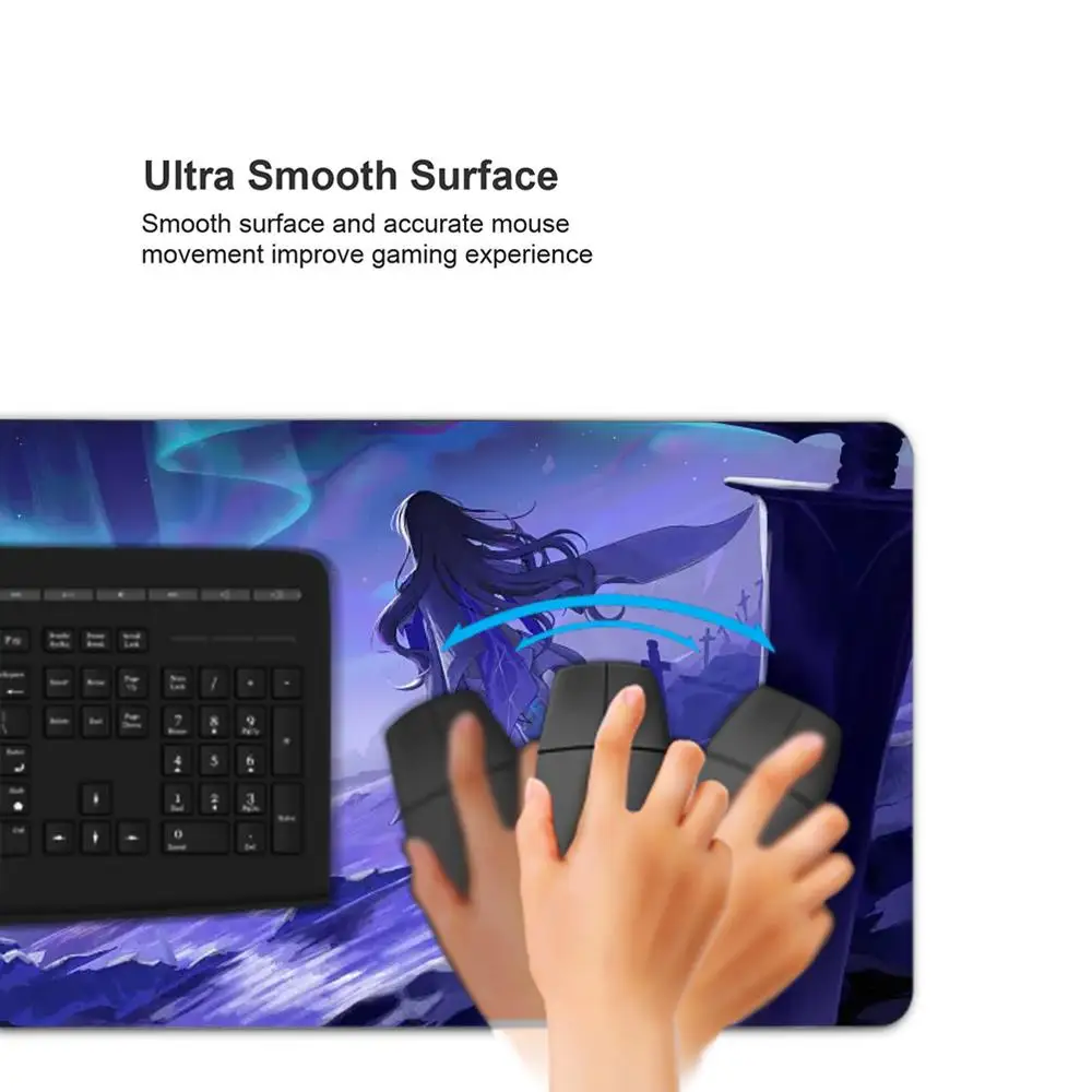Skirk Alfombrilla de ratón Accesorios para juegos Alfombrilla de teclado XXL Borde de bloqueo grande Alfombrilla de mesa 900X400 mm Alfombrilla de ratón para juegos