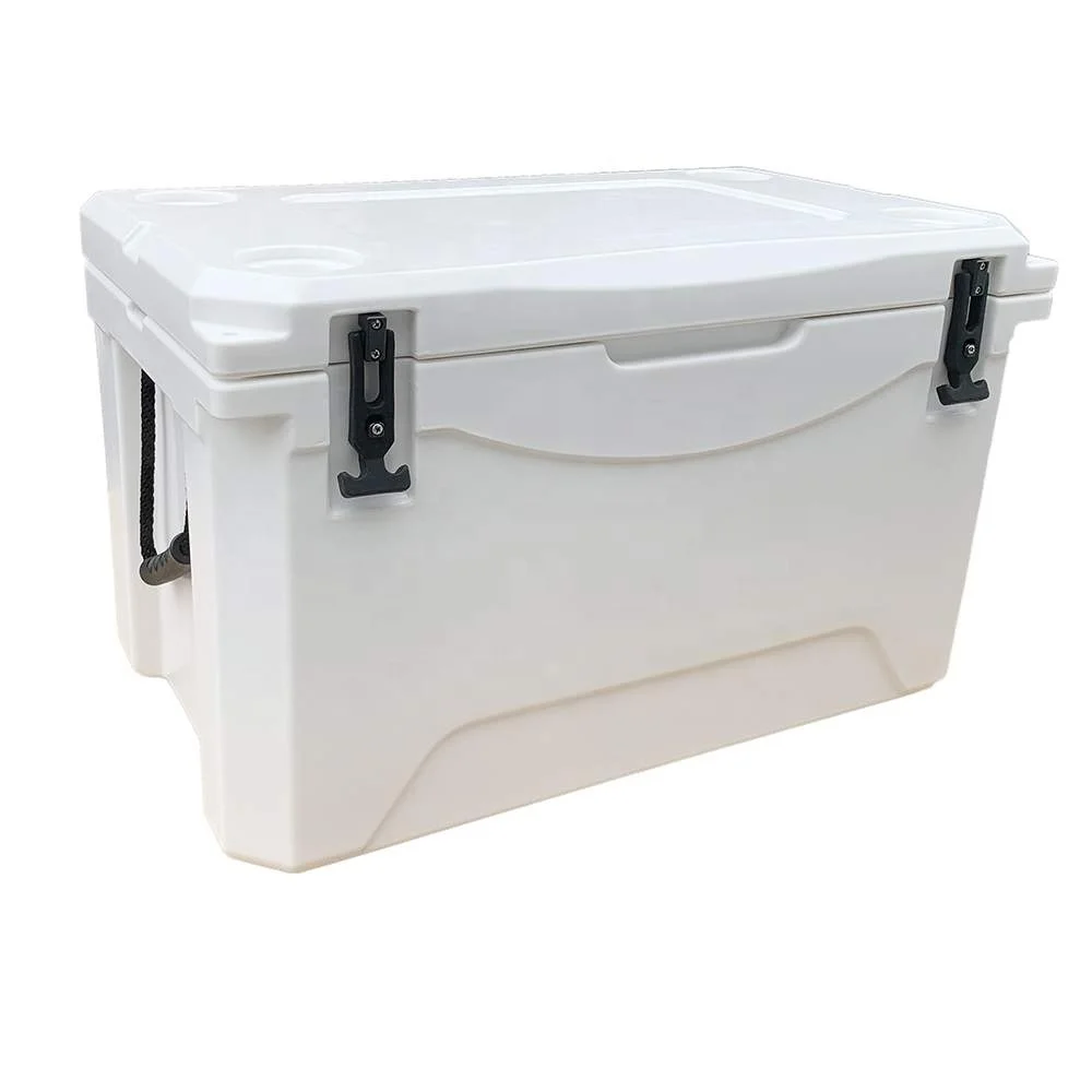 Reusable plastic rotary molding fish ice box thermal insulation food storage and transportation container