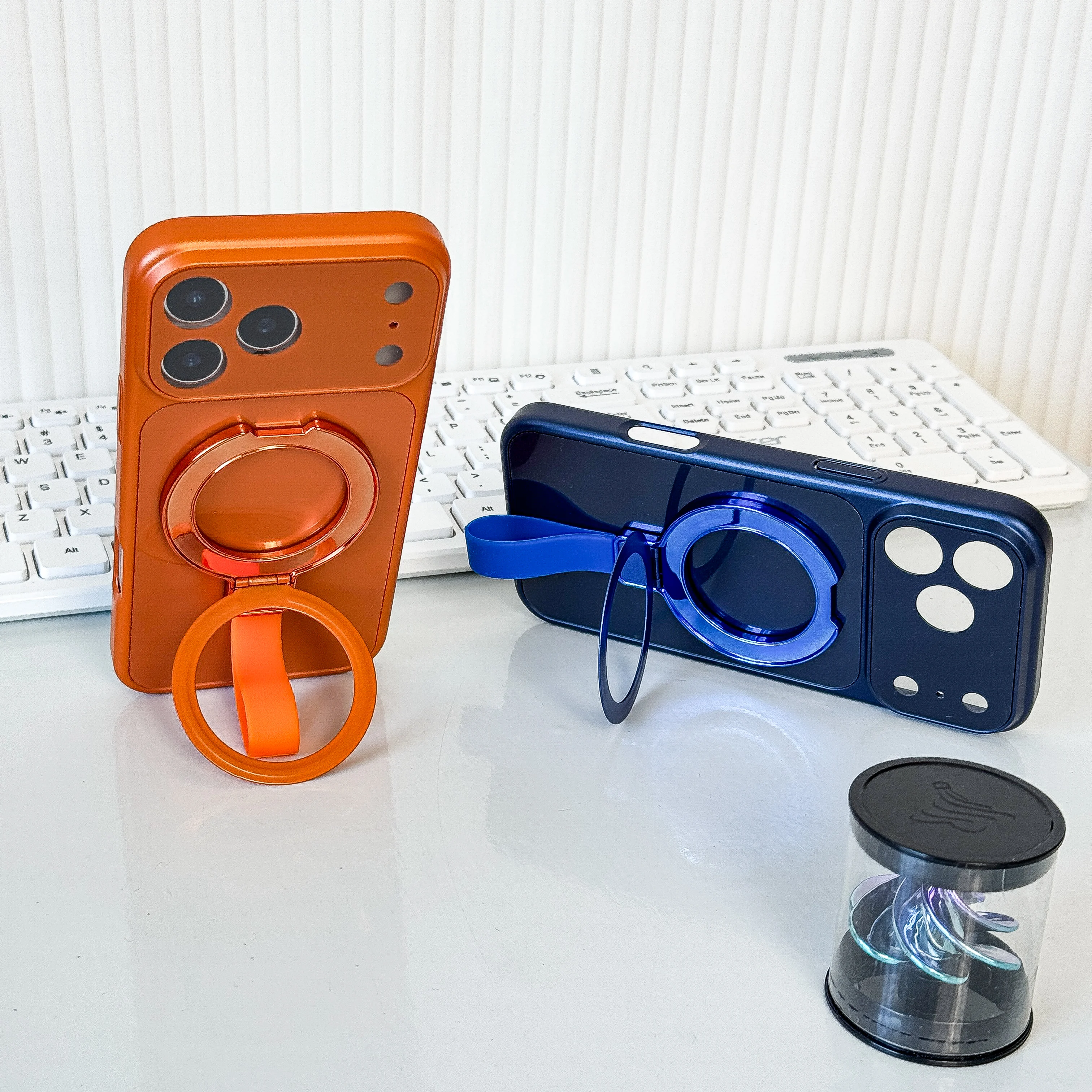 حافظة مغناطيسية غير لامعة لهاتف Magsafe لهاتف iPhone 17 16 15 14 13 12 11 Pro Max 14 15 16 Plus غطاء حامل مضاد للصدمات مع حبل قصير #2