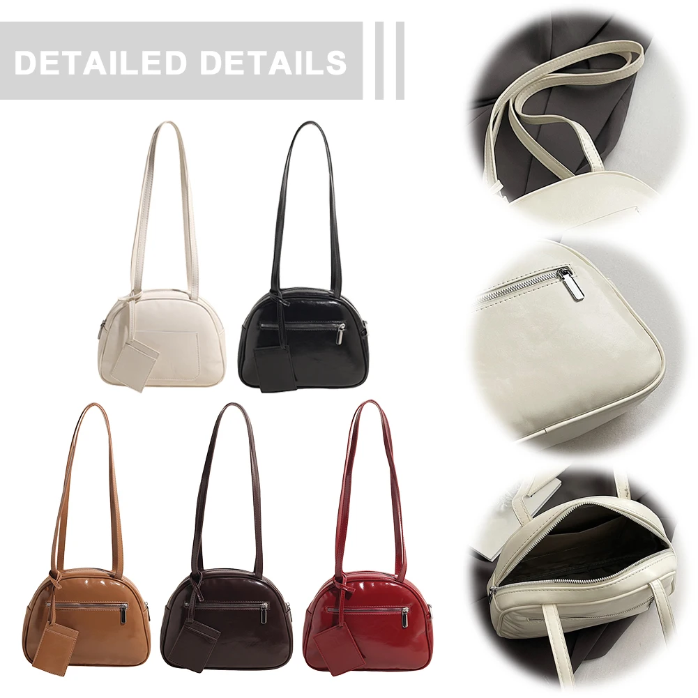 

Женская сумка на плечо из искусственной кожи, модная сумка для подмышек, большая вместительная стильная сумка подмышками, винтажная сумка для переноски на молнии, уличная дорожная сумка