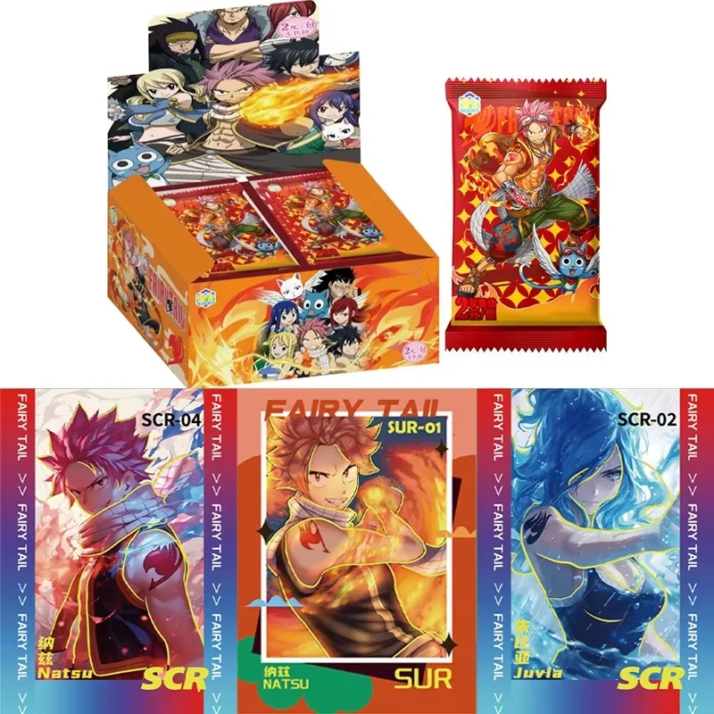 New Fairy Tail Card Deluxe Edition Laser Thick Card Etherious Natsu Dragneel Anime Collection Cards Toys Gifts Trading Card Game