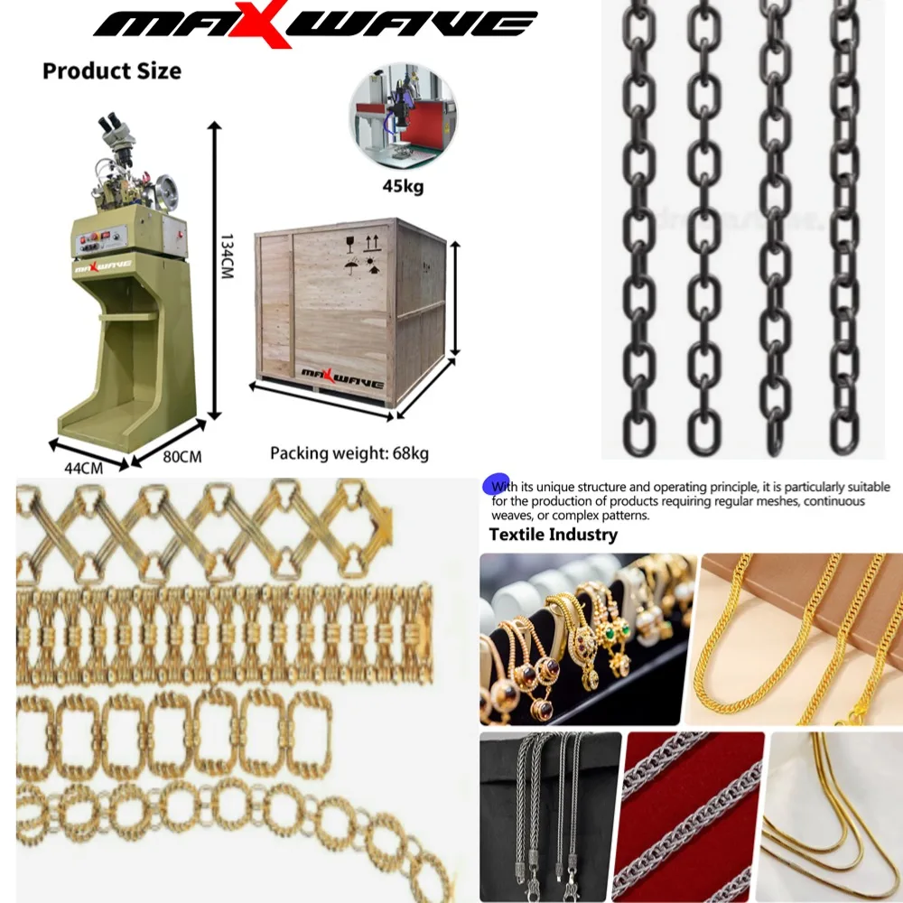 

Высокоэффективная машина для плетения цепей MAXWAVE CM350, простота в эксплуатации, быстрая скорость обработки, описание на рынке