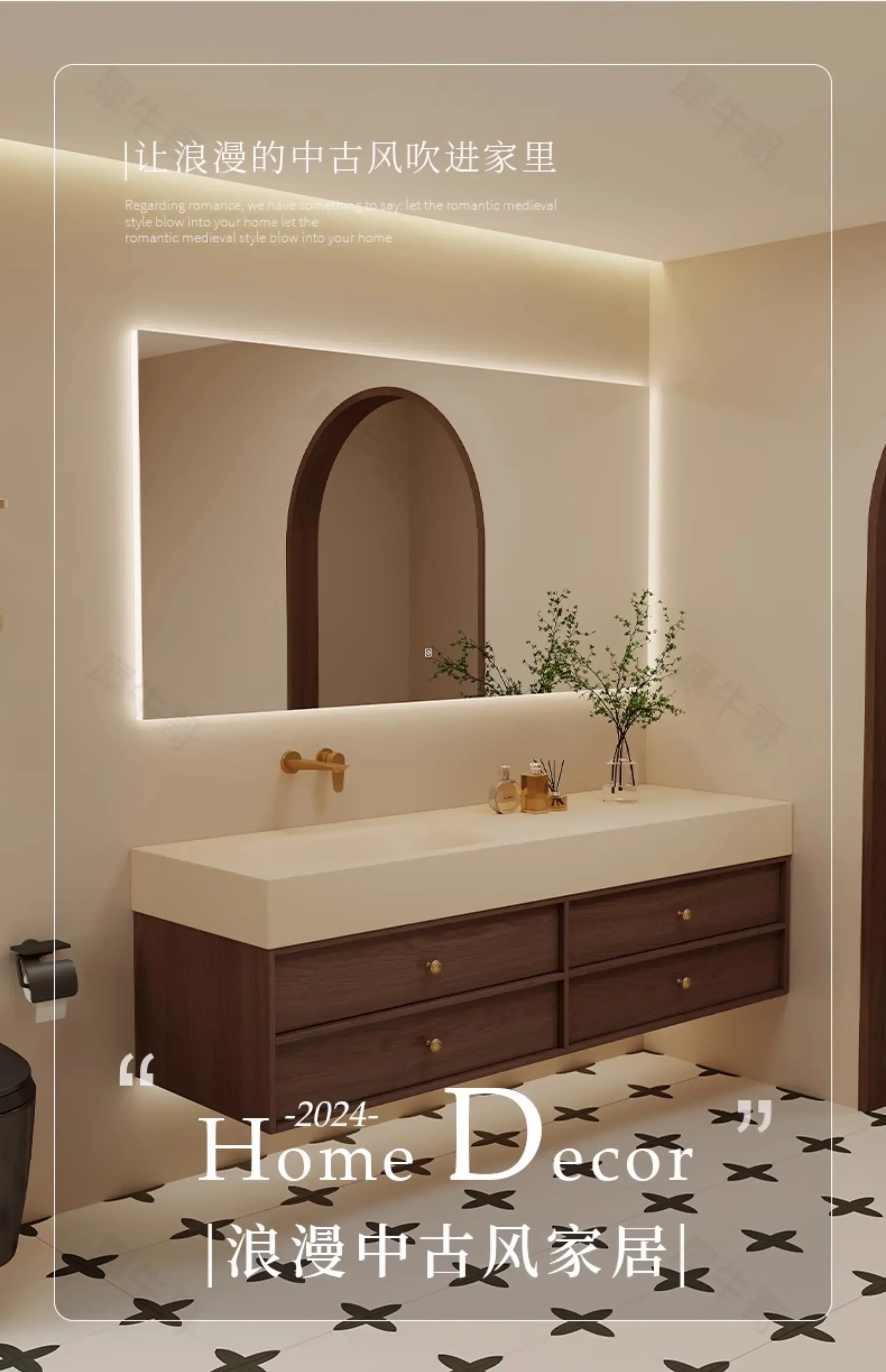 MLStone Plate Hot Bending Seamless Whole Washbin Bathroom Cabinet Combination Bathroom Table Wash Basin Y