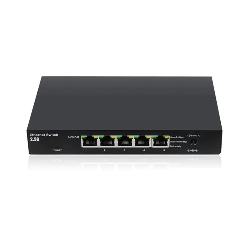 

AED7-5-Ports 2.5G Unmanaged Ethernet Switch Auto-Negotiation RJ45 Ports All Port Auto MDI/MDIX EU Plug