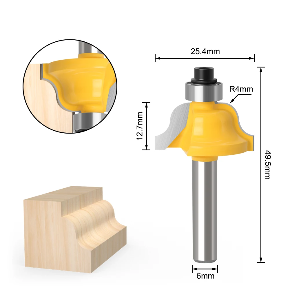 1/4inch Shank for Woodwork Power Tools,Trimming Machine Router Bit Bakelite Milling Engraving Machine,Woodworking Milling Cutter