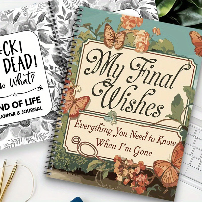 End Of Life Planning Notebook For Preparing Final Arrangements, Beneficiary Information, Funeral Planning, Last Wishes