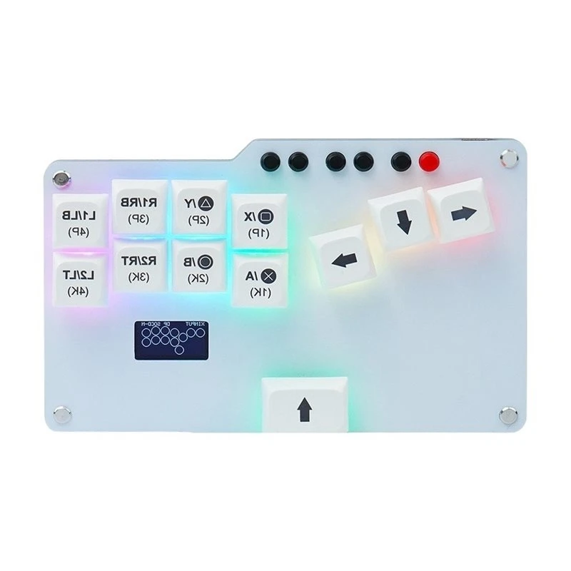 2025 For PS3 For PS4 Steam PC Compatible Hitbox Mini Fightstick Pocket Keyboard With Hot Swap RGB For Cherry Switch For
