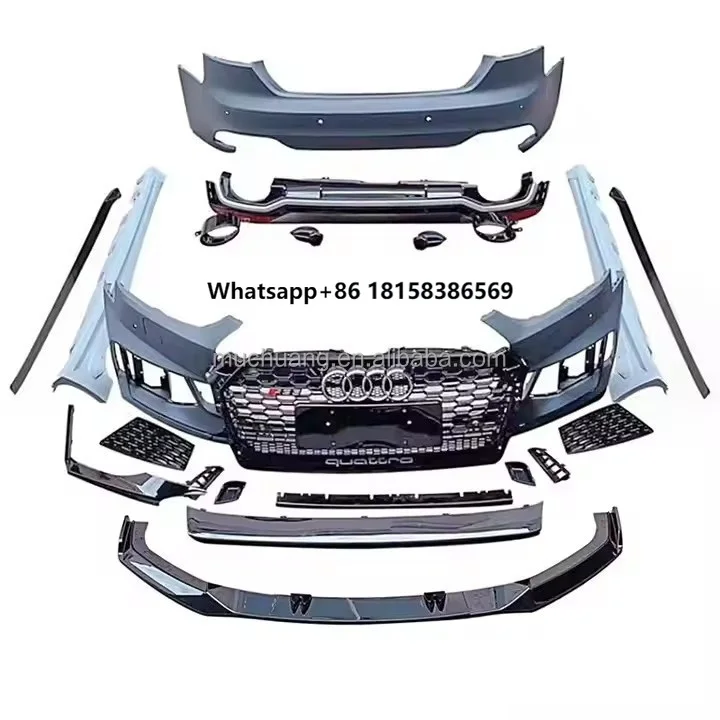 

High Quality PP Material Body Kit Front Bumper with Grill for A5 RS5 Style 2017-2020 Auto Modified