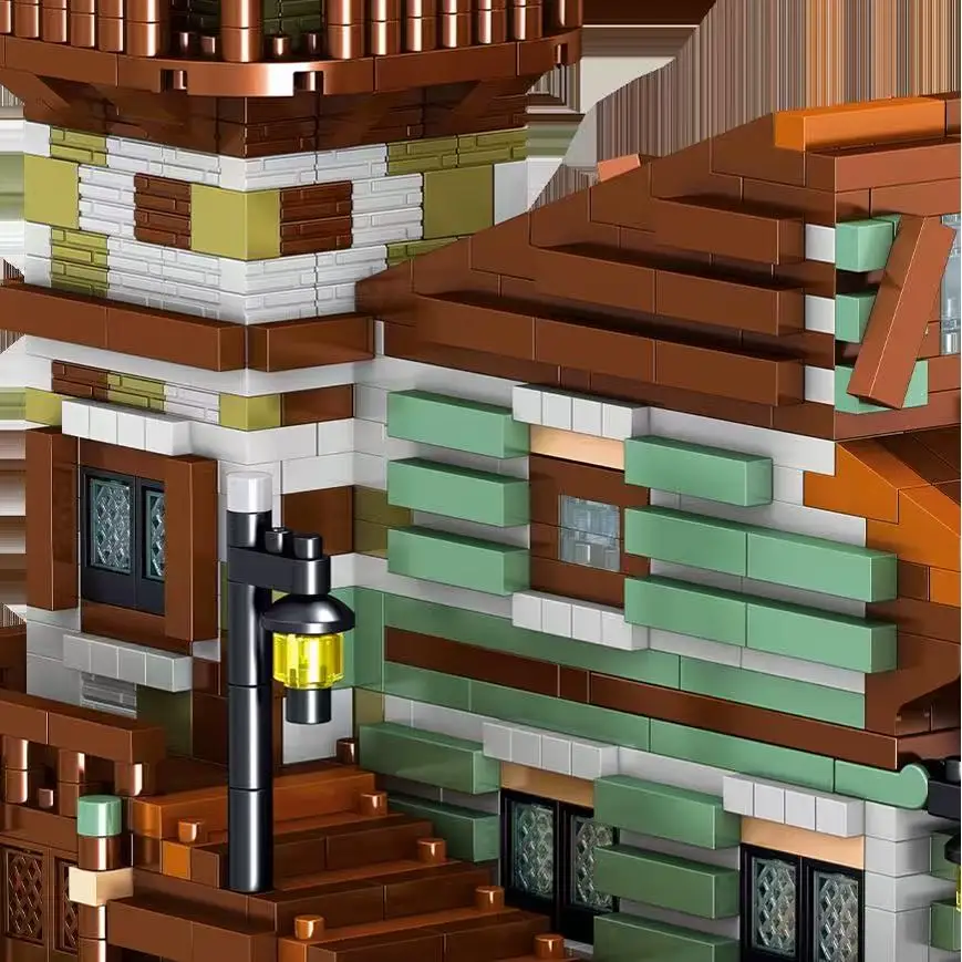 MOC Mariene Architectuur Vissen Dorp Hut Modle Bouwstenen Straatbeeld Architectuur Baksteen Puzzel DIY Speelgoed Kinderen Geschenken