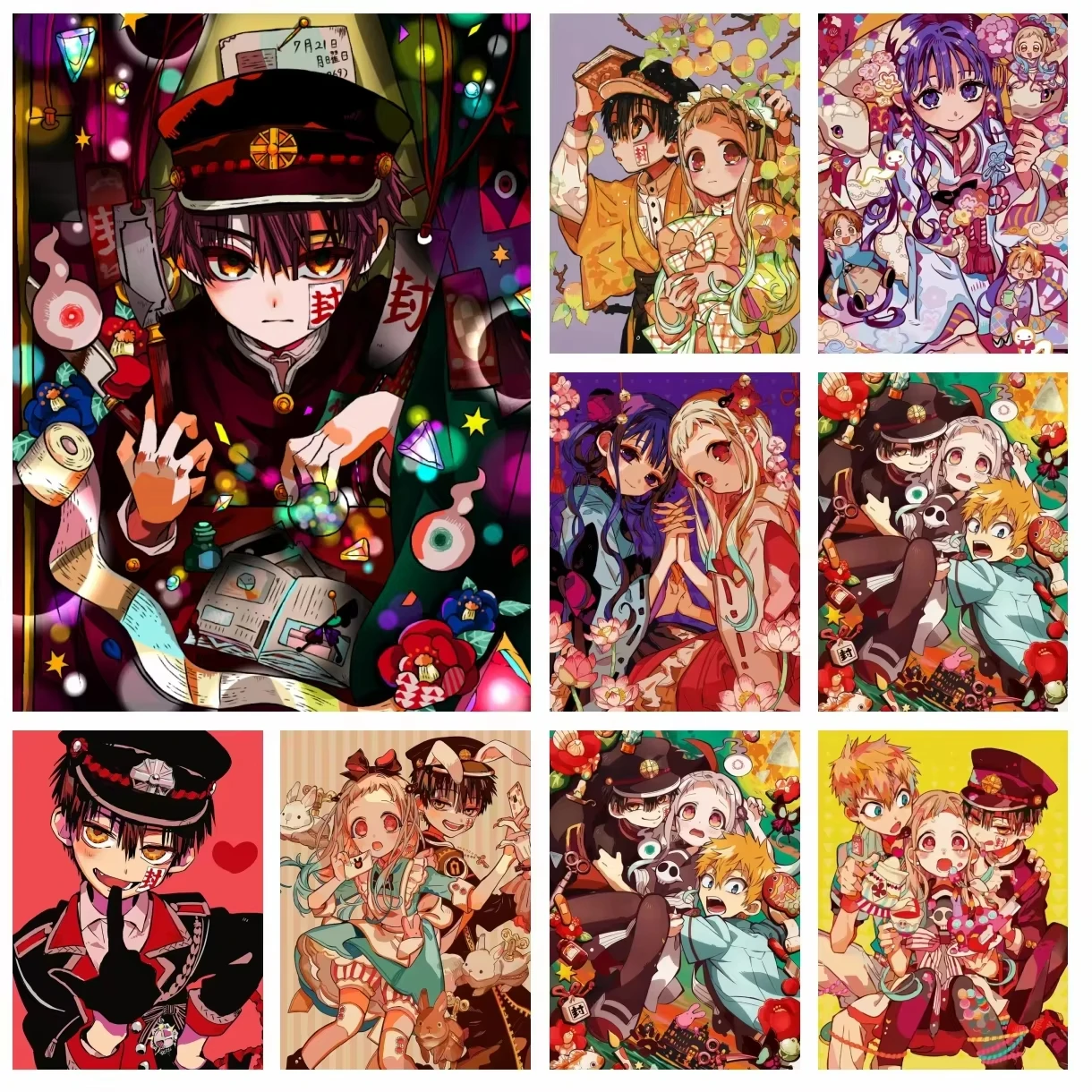 

Набор для вышивания алмазной мозаикой DIY: Аниме-персонаж Ханако-кун (Туалетная принцесса) — картина-вышивка крестом, декор для дома