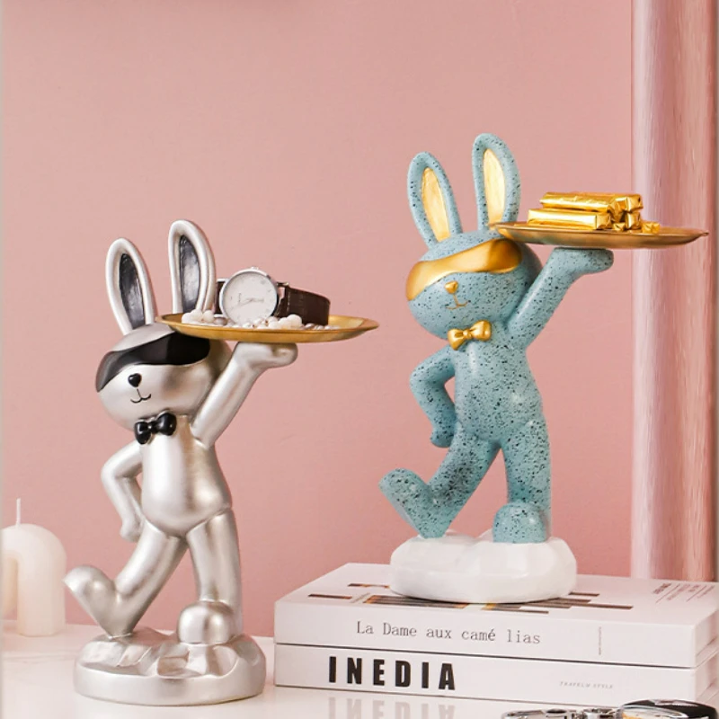 

Creative cartoon rabbit ornaments Collectible Figurines Sculptures and Statuettes Home Decoration Miniatures for Crafts Decor