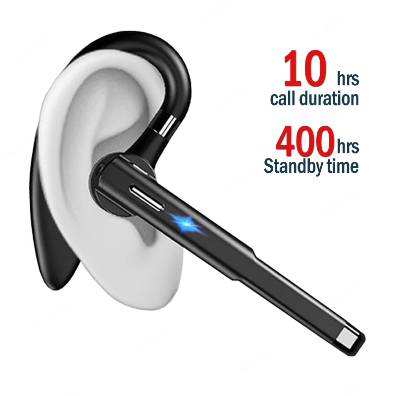 Auriculares inalámbricos con Bluetooth, cascos con micrófono, manos libres, cancelación de ruido, parlantes, conducción de negocios