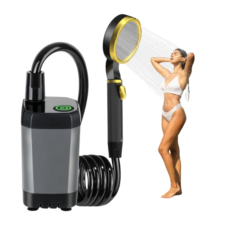 

Popular 6000mAh Camping Pump Portable Shower with Intelligent Temperature Display Shower Head Nozzle for Outdoor and Plant Water