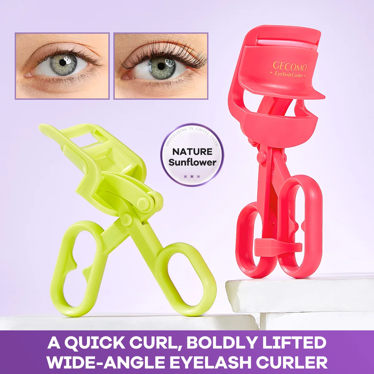 Picture 3: GECOMO Natural Wide-angle Eyelash curler, long-lasting curling, pressing and shaping, natural eyelashes