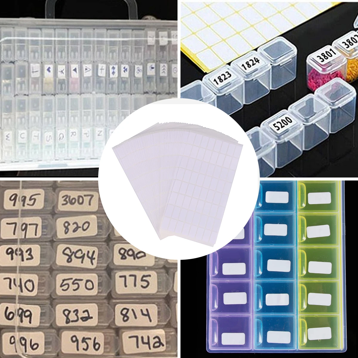 

50 Sheets Adhesive Blank Labels Self Stick White Price Sticker Practical Note Name Tag Folder Marker Write