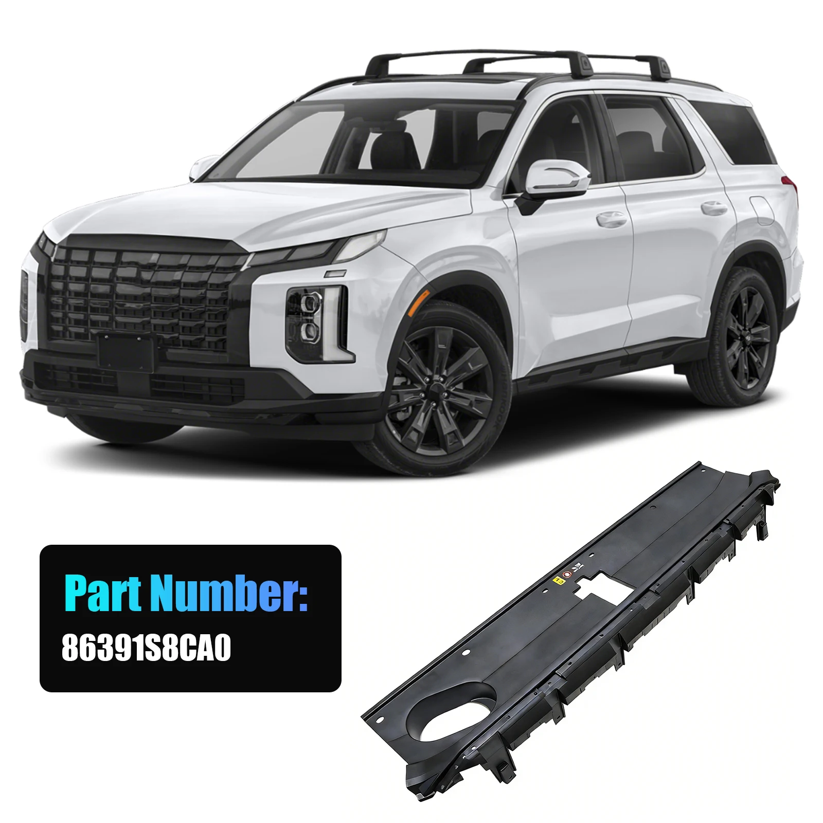 1 Pcs Car Radiator Support Cover For 2023-2024 Hyundai Palisade 86391S8CA0