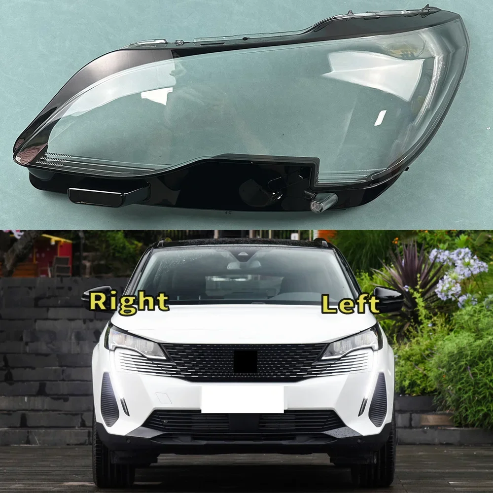 

For Peugeot 4008 5008 2017 2018 2019 Low Headlamp Cover Transparent Lamp Shade Shell Lens Plexiglass Replace Original Lampshade