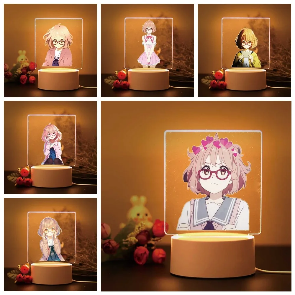 1 pc Funny Beautiful girl Led Night Light Bedroom Manga Anime Figure Night Lights Children Gift