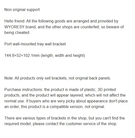 Wall Mount Tray Bracket Anti-Slip Sturdy Space Saving Cable Management Anti-Vibration For Sonos Port Audio Player