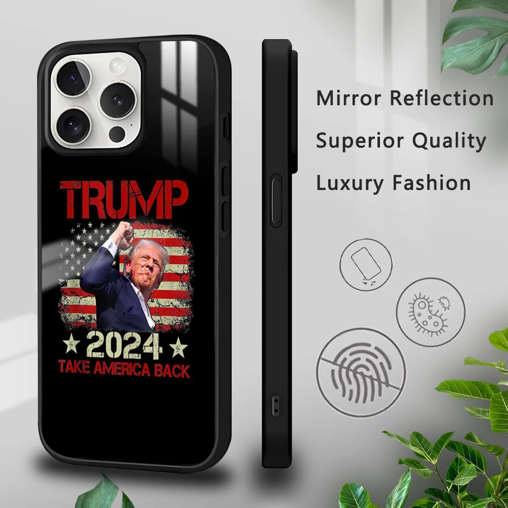 Trump 2024 Phone Case For iPhone 16 15 14 13 12 11 Pro Xs Max Mini Plus Celulares Hard Funda