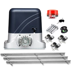 Universal Heavy Duty 1300kg Automatic Electric Sliding Gate Motor Opener with 4m Steel Racks Full KITS Driveway Security Engine