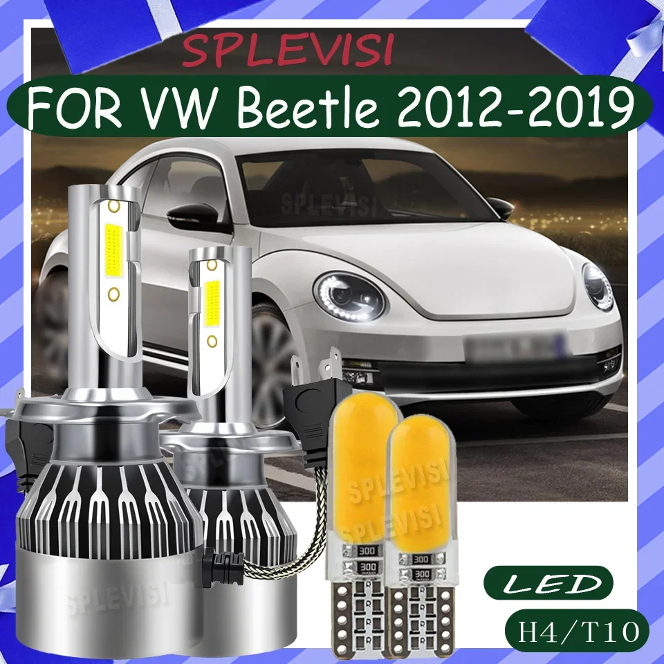 H4 LED Headlight Bulbs High Low Beam Plug-and-Play Quality Assurance For VW Beetle 2012 2013 2014 2015 2016 2017 2018 2019