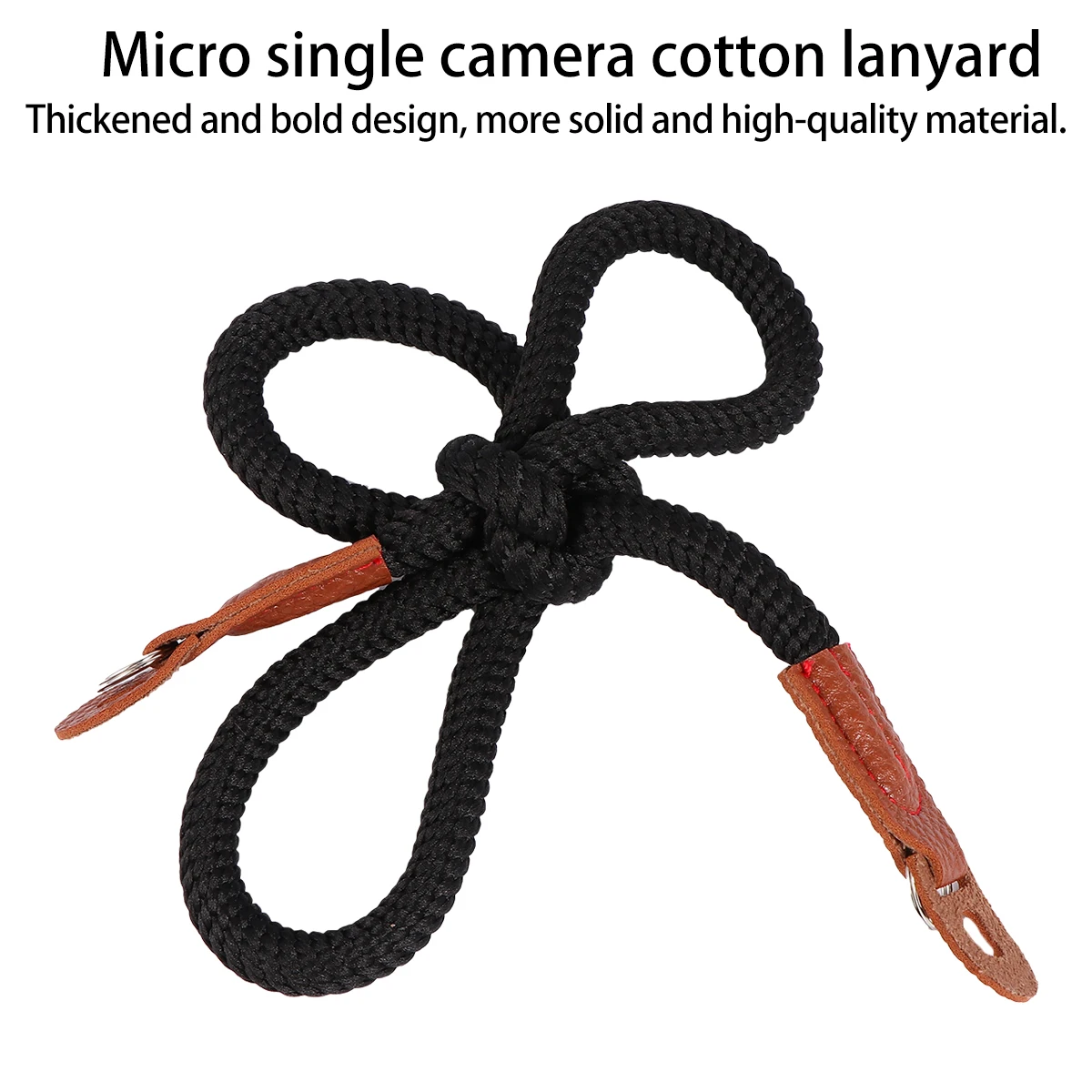 

Lanyards Camera Strap Long Rope DSLR Halter for Micro-single Fashion Black Miss