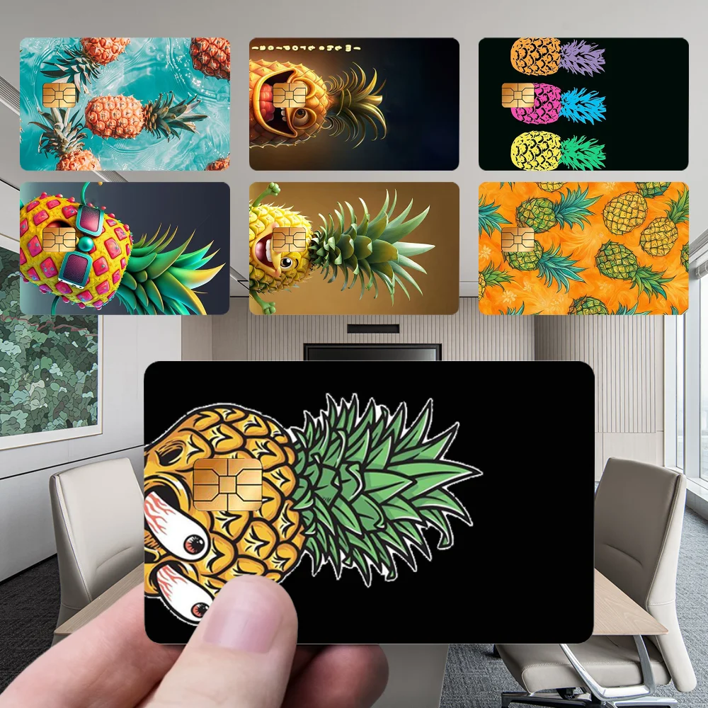 

Cute P-Pineapple Stickers New Cartoon Card Debit Bank Charge Card Bus Metro Waterproof Sticker Decal Decoration
