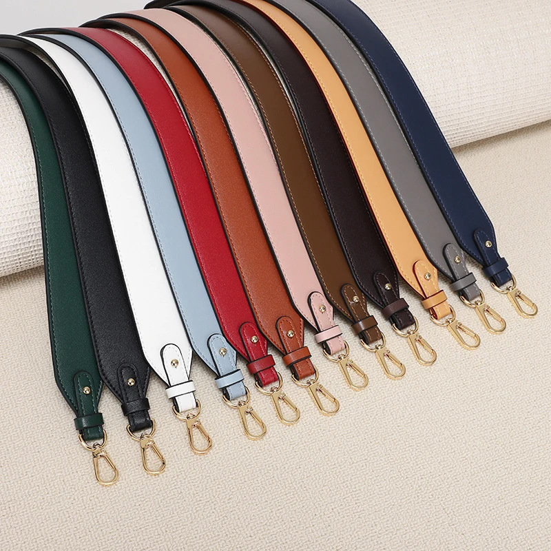 Fashion PU Leather Handbags Handles 60cm Long Shoulder Bag Strap Silve Gold Buckle Replacement Bag Belt Band Strap For Crossbag