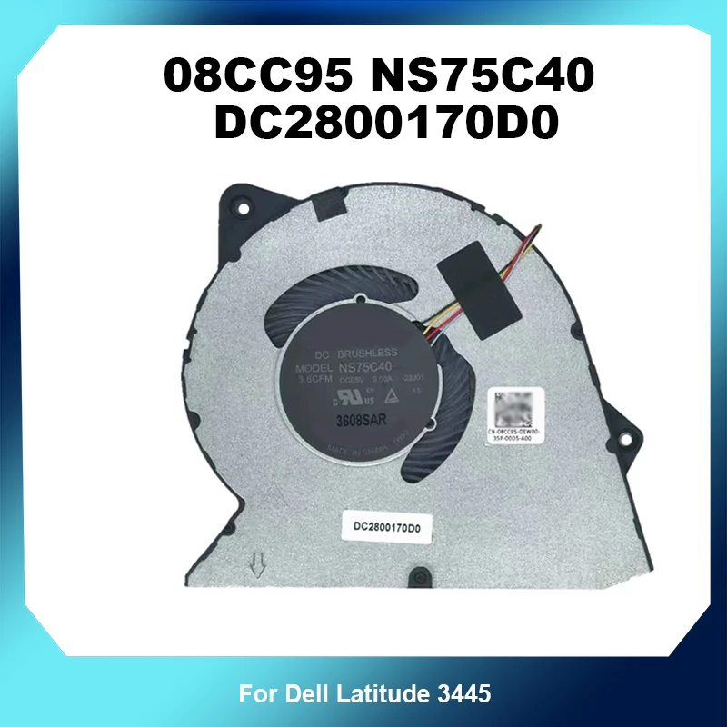 08CC95 NS75C40 DC2800170D0 DC5V 0.50A Cooling Fan Replacement For Dell Latitude 3445 Laptop CPU Cooler