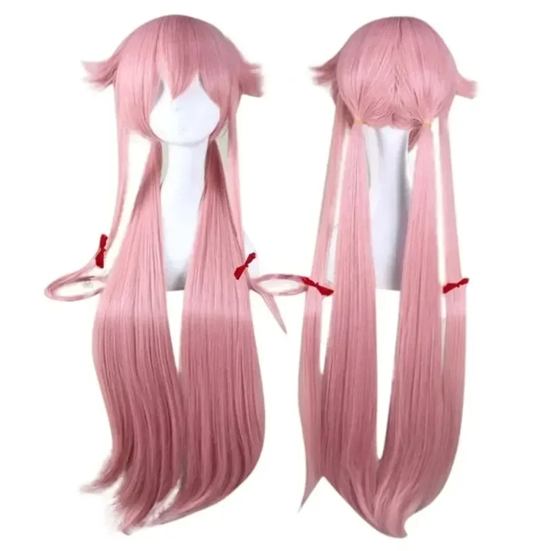 未来日記 雨宮ガサイ 80 センチメートルロングピンクストレート女性の女の子耐熱コスプレ衣装ウィッグ