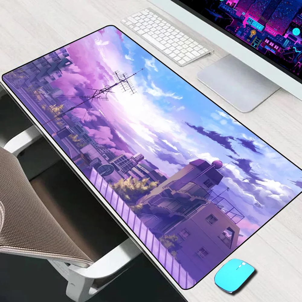 Pink Moon landscape Large Mouse Pad Gaming Accessories Mouse Mat XXL Laptop Keyboard Mat PC Gamer Desk Pad Computer Mousepad