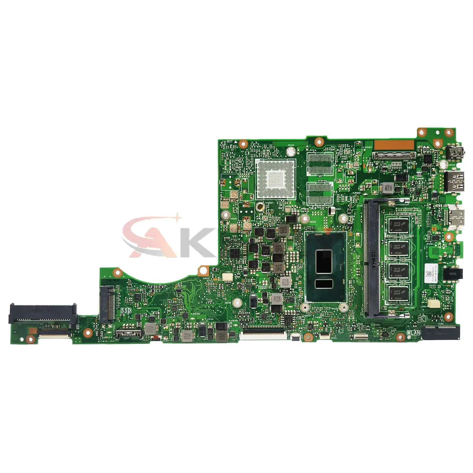 AKEMY X411UA Mainboard For ASUS Vivobook 14 X411U K411UA X411UAS S4000V Laptop Motherboard I3 I5 I7 7th/8th Gen CPU 4GB/8GB-RAM