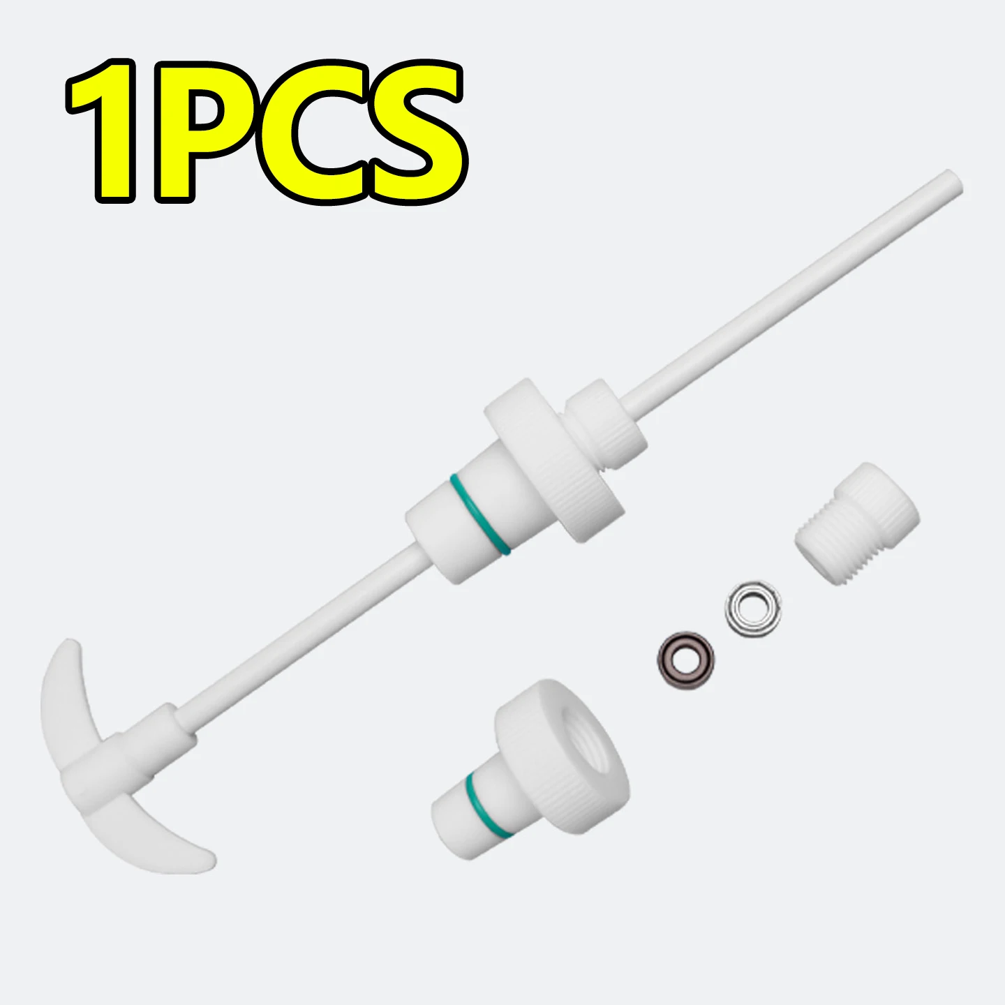 1 piece of polytetrafluoroethylene stirring sleeve plug with inner hole 7mm/8mm, stirring paddle, acid and alkali resistant