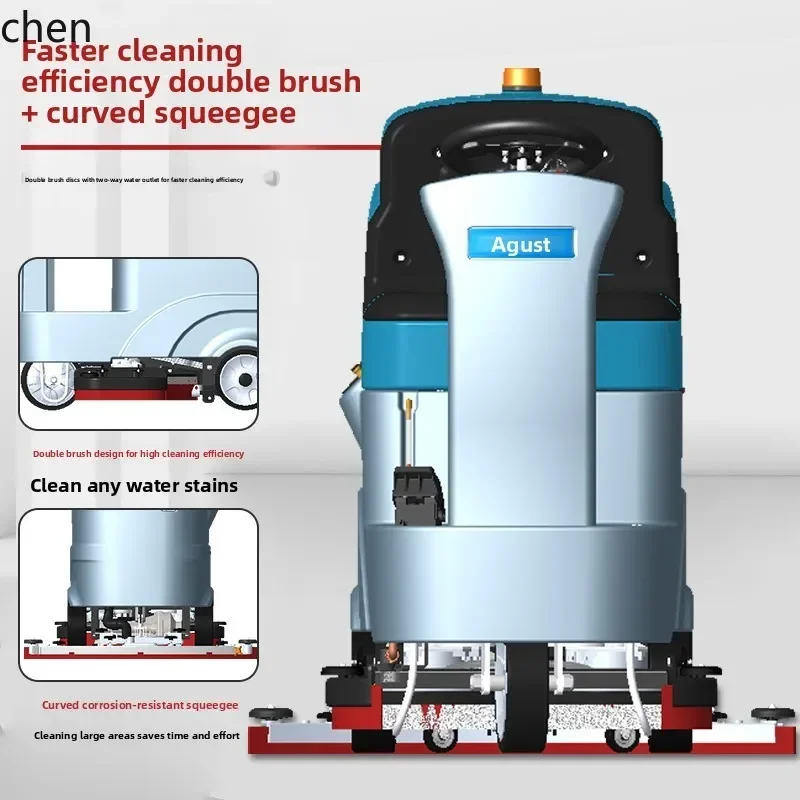 h27- Floor Cleaning Machine Industrial Workshop Electric Floor Cleaning Truck Sweeper Vacuum Mop Combo