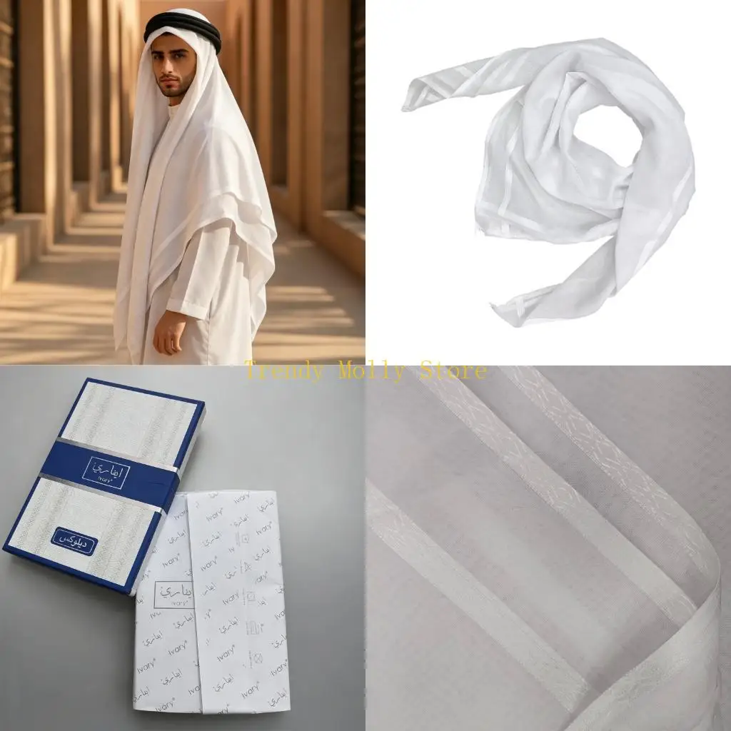 

N5KB Breathable Arabic Scarf Voile Fabric Shemagh For Men And Women Outdoor Activity