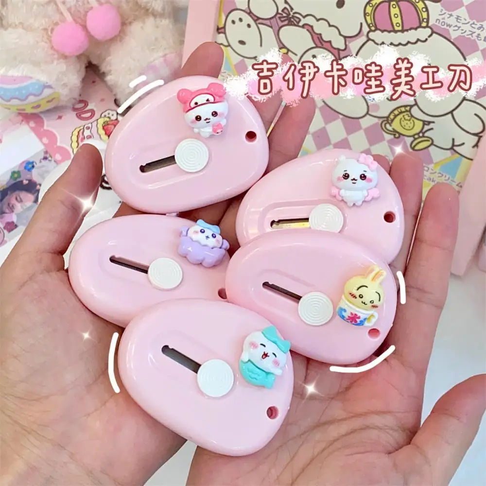 Cartoon Chiikawa Hachiwares Usagis Utility Knife Students Open Express Girl Heart Portable Handmade Knife Quick Cute Small Knife