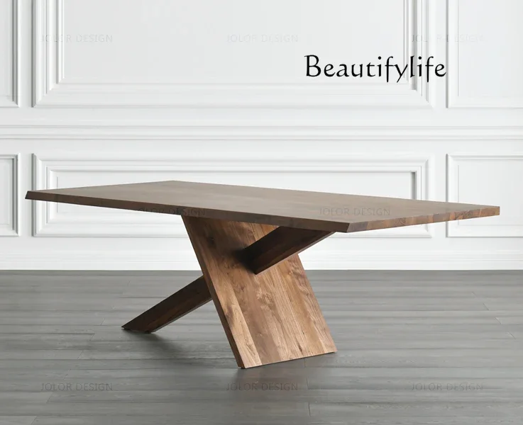 

North American Black Walnut Log Large Board Workbench Simple Modern Desk Desk