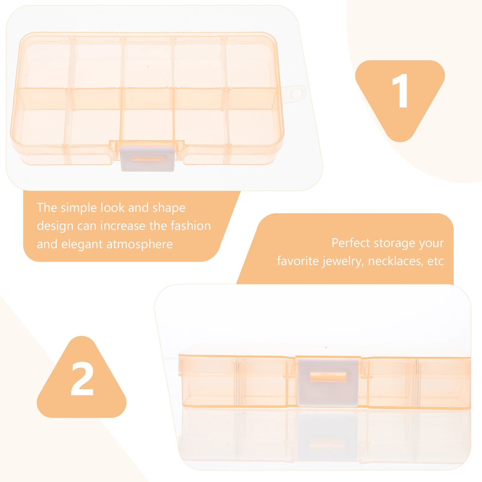

Creative Multi-Compartment Jewelry Storage Box Transparent Organizer For Earrings Necklaces Rings Pendants Hairpins Home Use