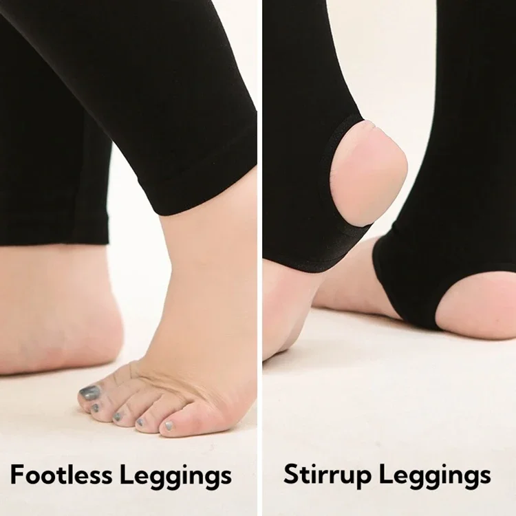 Leggings adelgazantes con control de barriga de cintura alta, mallas de lana elásticas y cómodas, medias sin pies, mallas con estribo