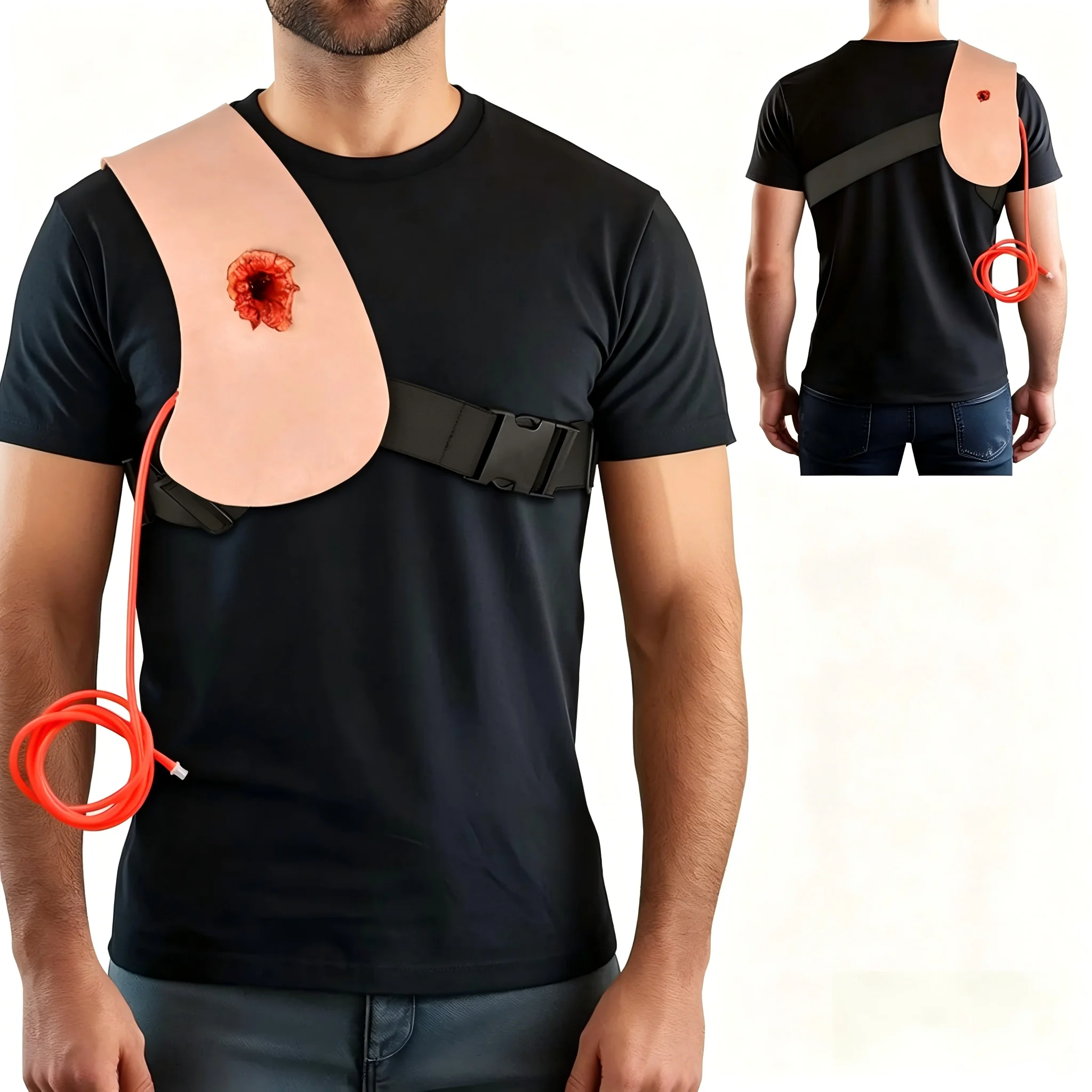 Ultrassist Chest Gunshot Wound Model Bullet Wound Train Kit Wearable Packing Trainer Stop the Bleed for First Aid Medical Teach