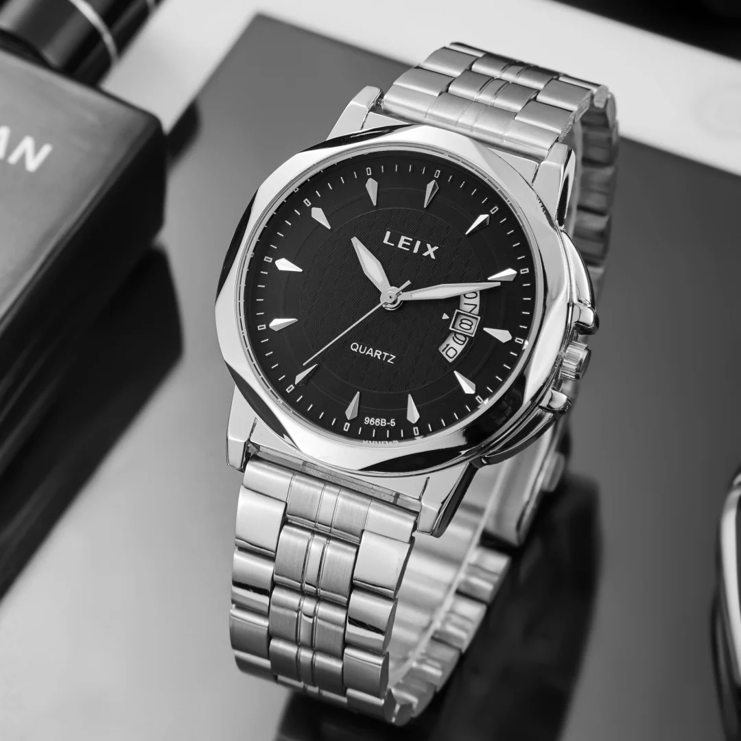 

Мужские роскошные часы с календарем, мужские деловые повседневные кварцевые часы из нержавеющей стали для мужчин, наручные часы Relogio Masculino montre